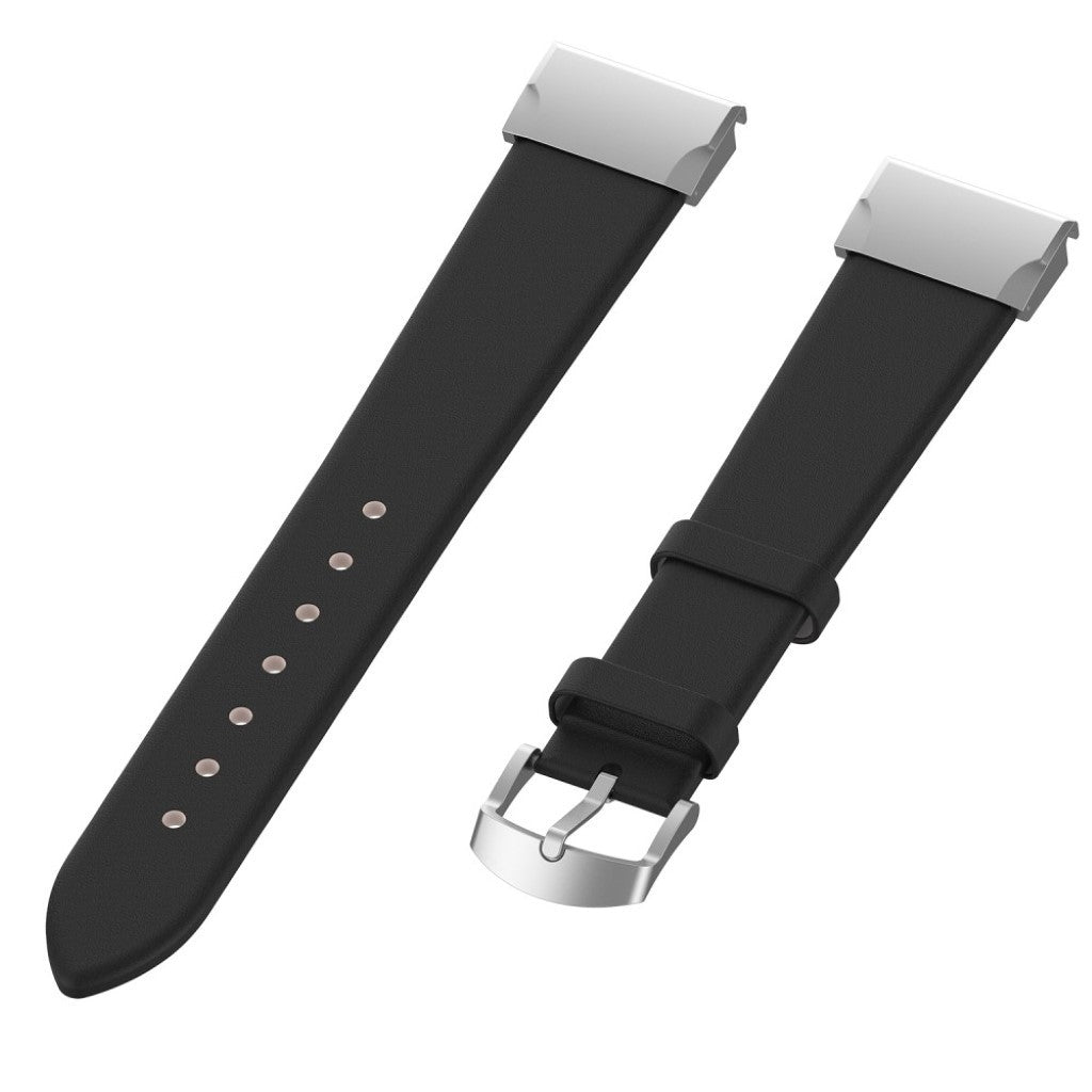 Tidsløst Garmin Fenix 6S / Garmin Fenix 5S Ægte læder Rem - Sort#serie_1