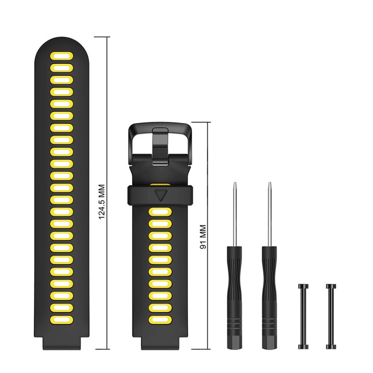 Rigtigt sejt Universal Garmin Silikone Rem - Sort#serie_4