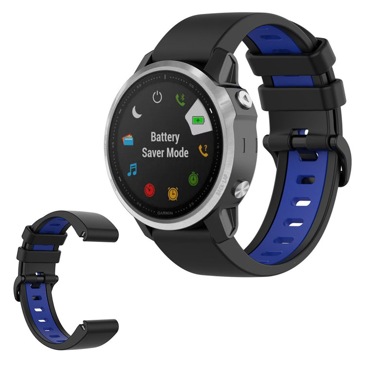 Meget cool Garmin Fenix 6S / Garmin Fenix 5S Silikone Rem - Sort#serie_1