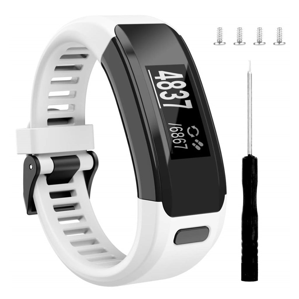 Meget flot Garmin Vivosmart HR Silikone Rem - Hvid#serie_1