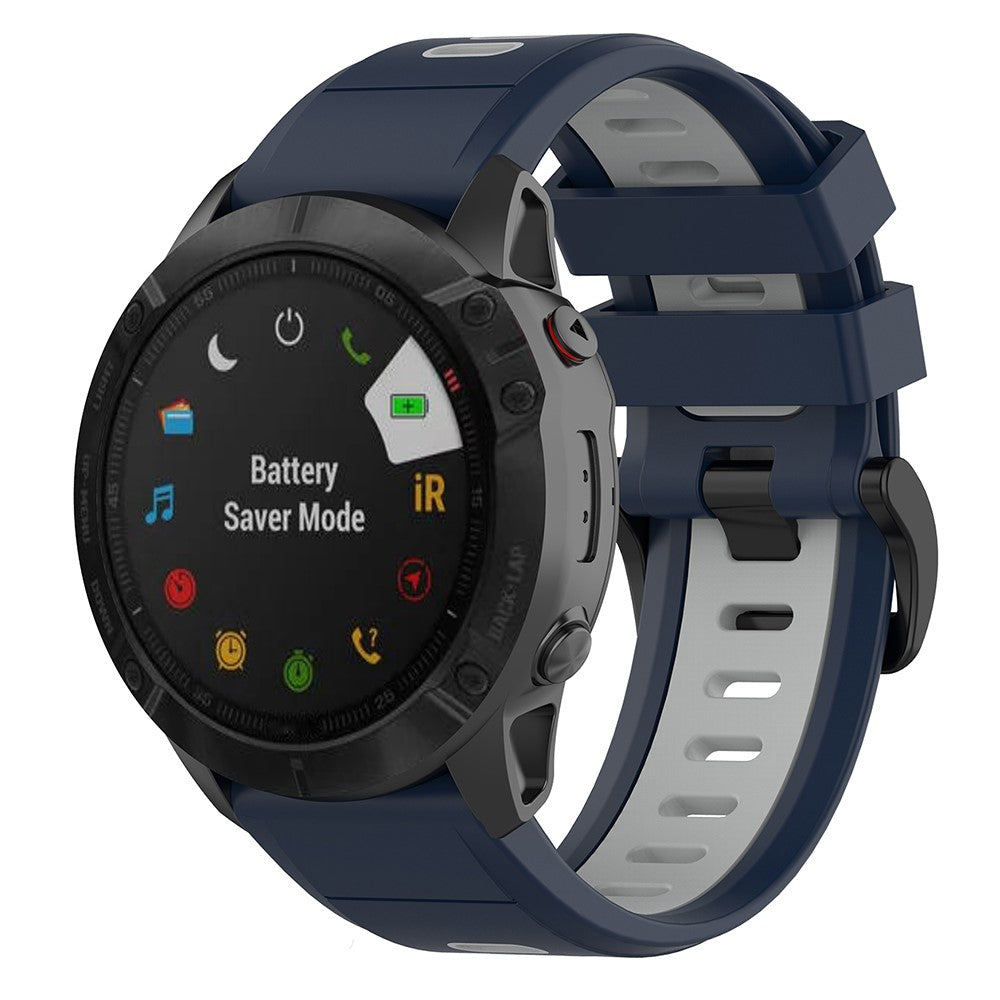Vildt nydelig Garmin Fenix 7S Silikone Rem - Blå#serie_5