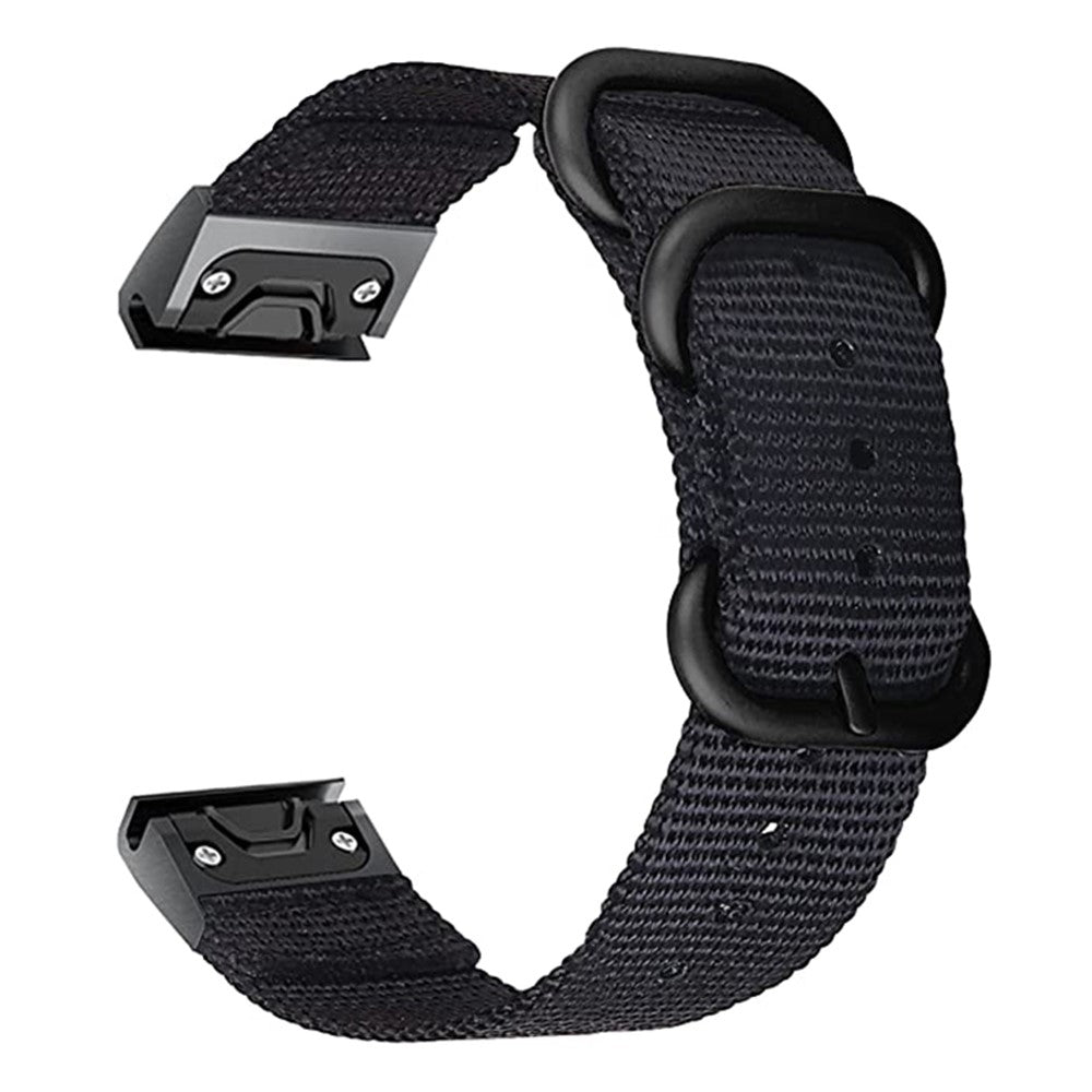 Meget flot Universal Garmin Nylon Rem - Sort#serie_4