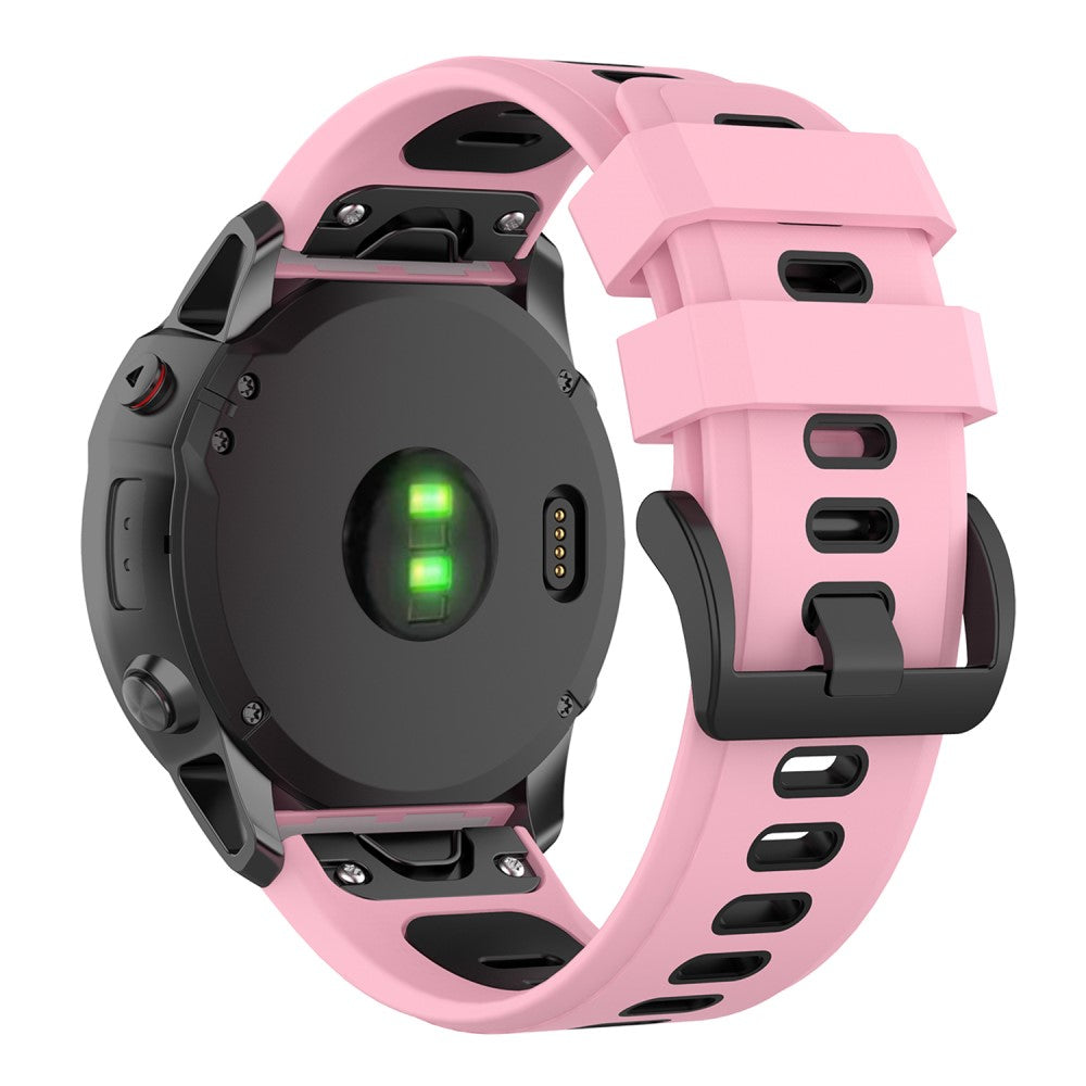 Fed Garmin Fenix 7X Silikone Rem - Pink#serie_5