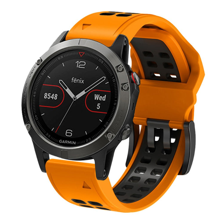 Helt vildt fantastisk Universal Garmin Silikone Urrem - Orange#serie_2