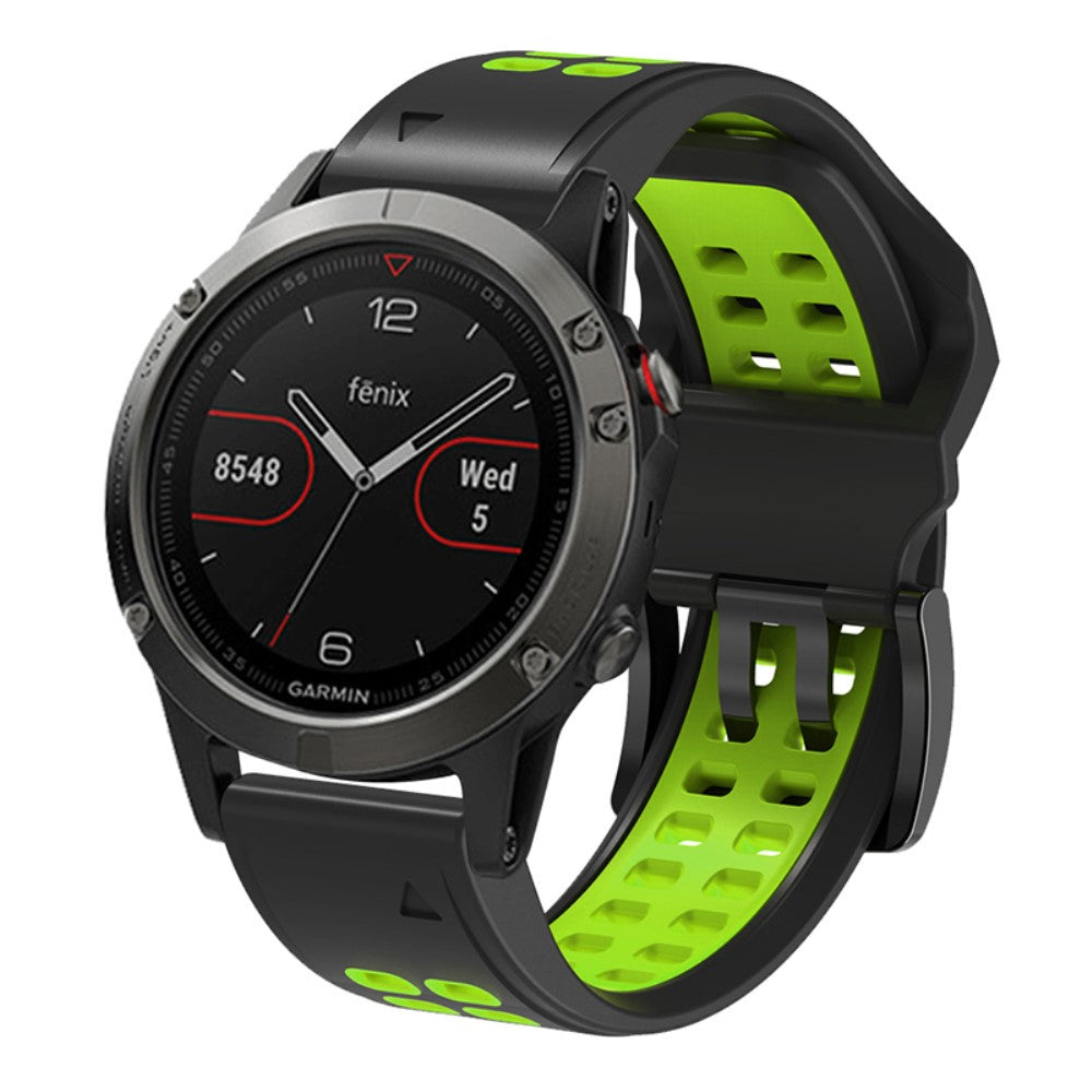 Helt vildt fantastisk Universal Garmin Silikone Urrem - Sort#serie_6