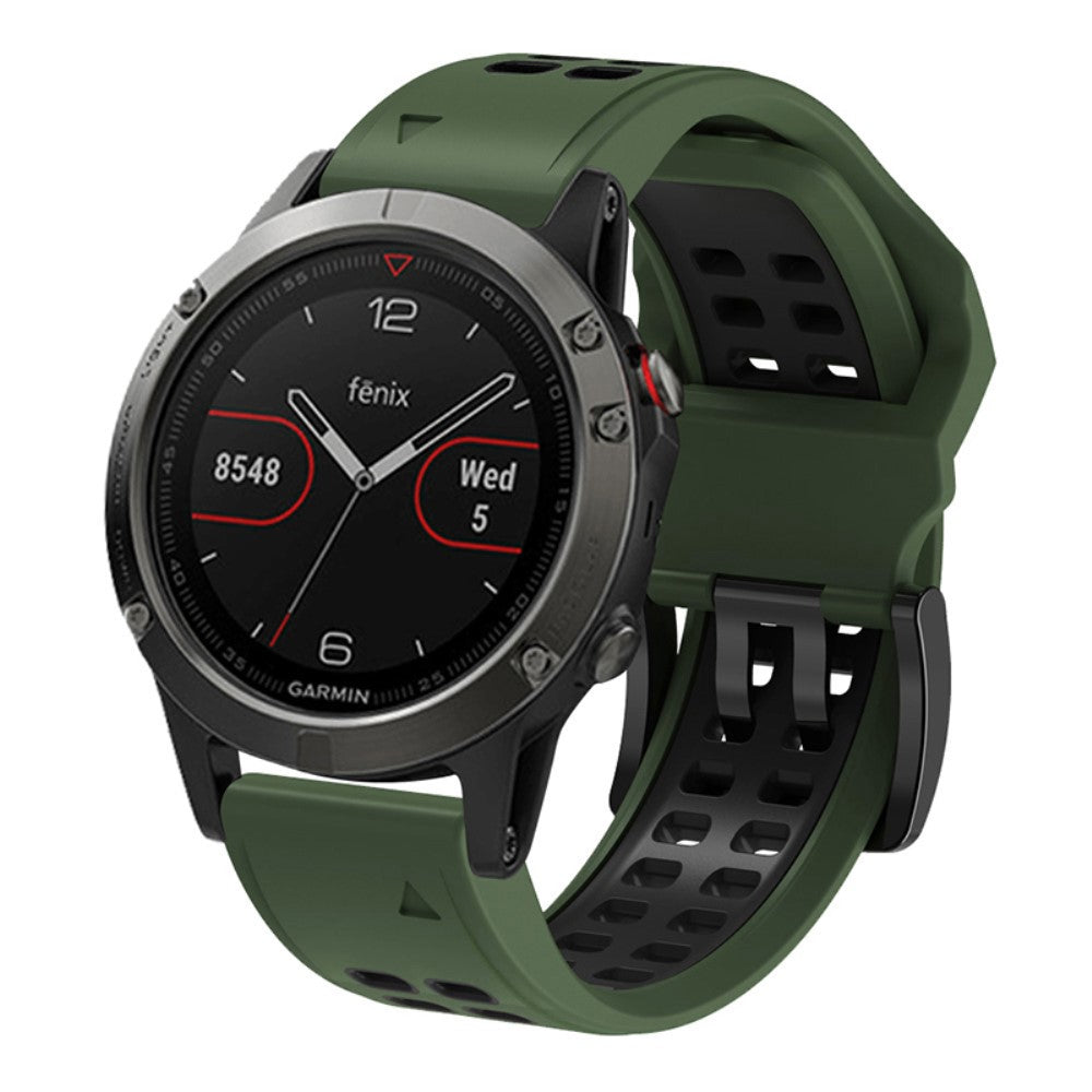 Helt vildt fantastisk Universal Garmin Silikone Urrem - Grøn#serie_9
