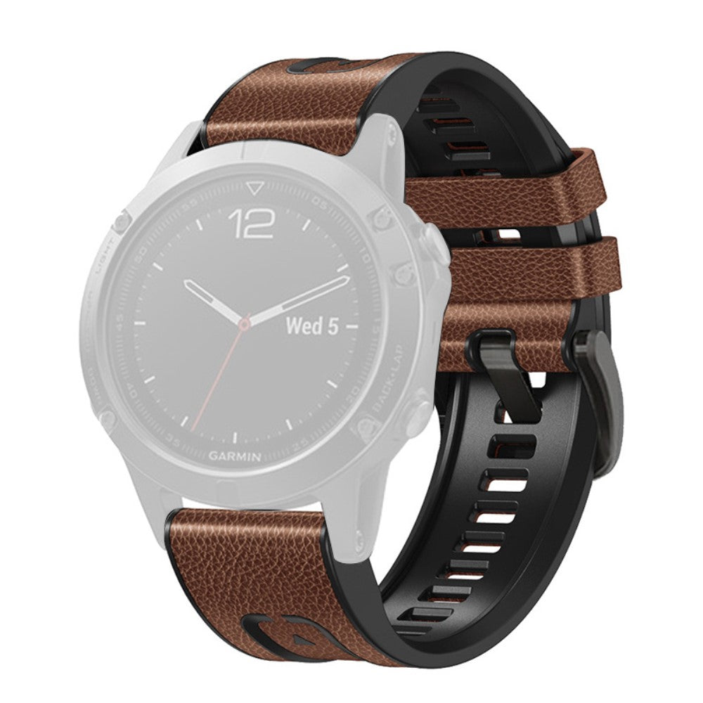 Mega holdbart Universal Kunstlæder og Silikone Rem - Brun#serie_1