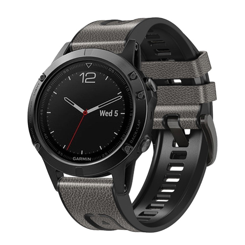 Mega holdbart Universal Kunstlæder og Silikone Rem - Sølv#serie_2