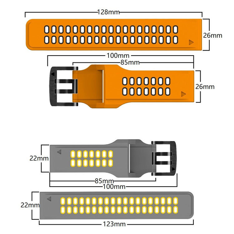 Rigtigt fed Universal Silikone Rem - Grøn#serie_7