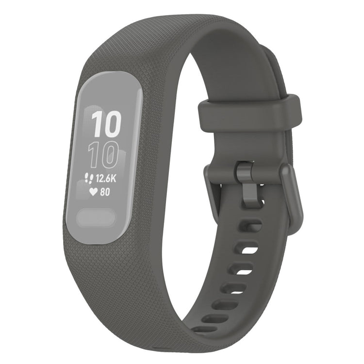 Mega komfortabel Garmin Vivosmart 5 Silikone Rem - Sølv#serie_6