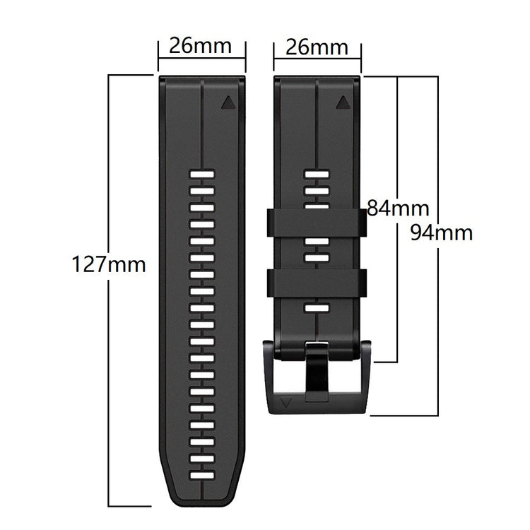 Fremragende Universal Silikone Urrem - Sort#serie_1