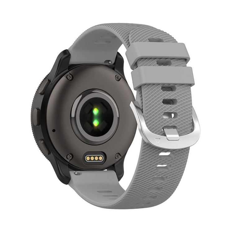 Meget slidstærk Universal Garmin Silikone Rem - Sølv#serie_2