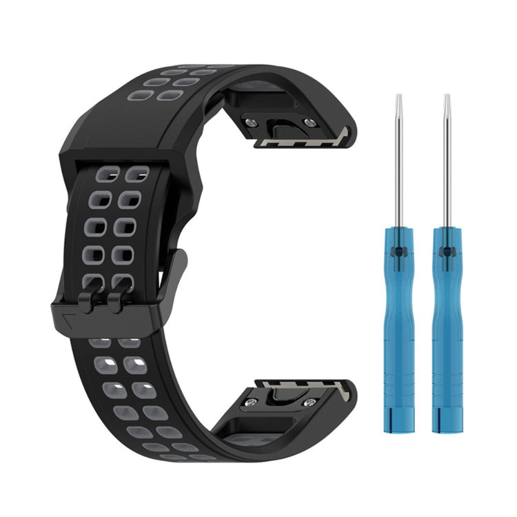 Slidstærk Universal Garmin Silikone Rem - Sort#serie_3