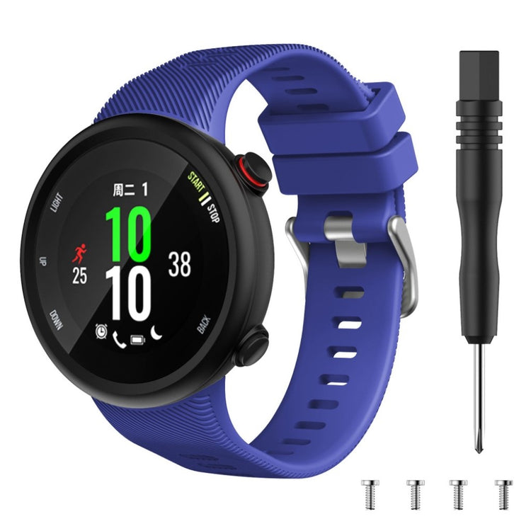 Helt vildt godt Garmin Forerunner 45S Silikone Rem - Blå#serie_12