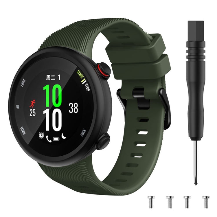 Sejt Garmin Forerunner 45S Silikone Rem - Grøn#serie_9