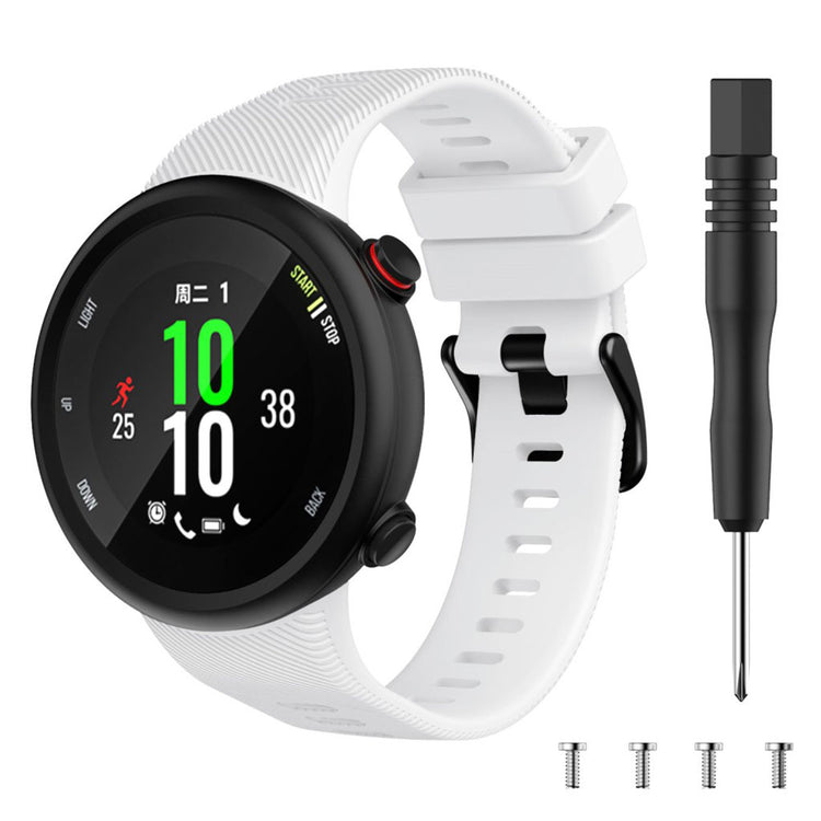 Alle tiders Garmin Forerunner 45 Silikone Rem - Hvid#serie_2