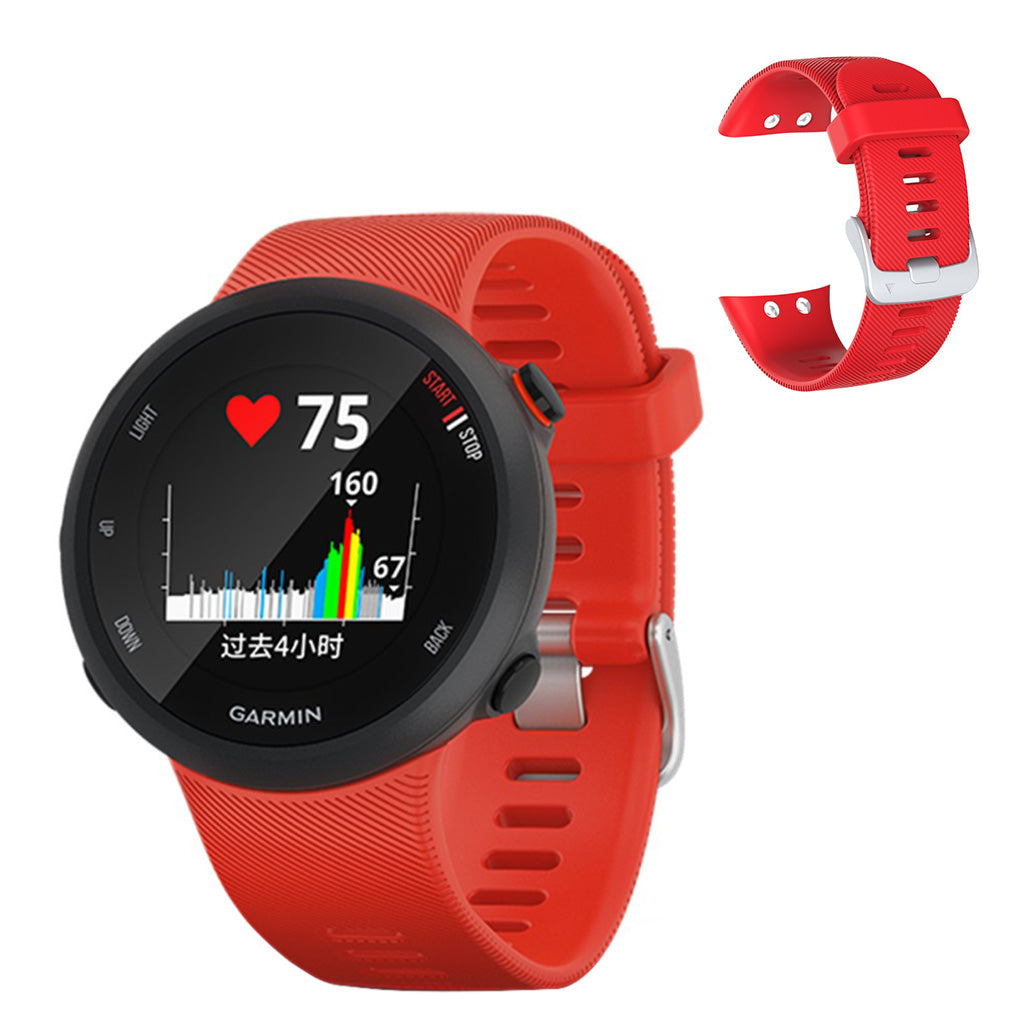Meget komfortabel Garmin Forerunner 45 Silikone Rem - Rรธd#serie_1