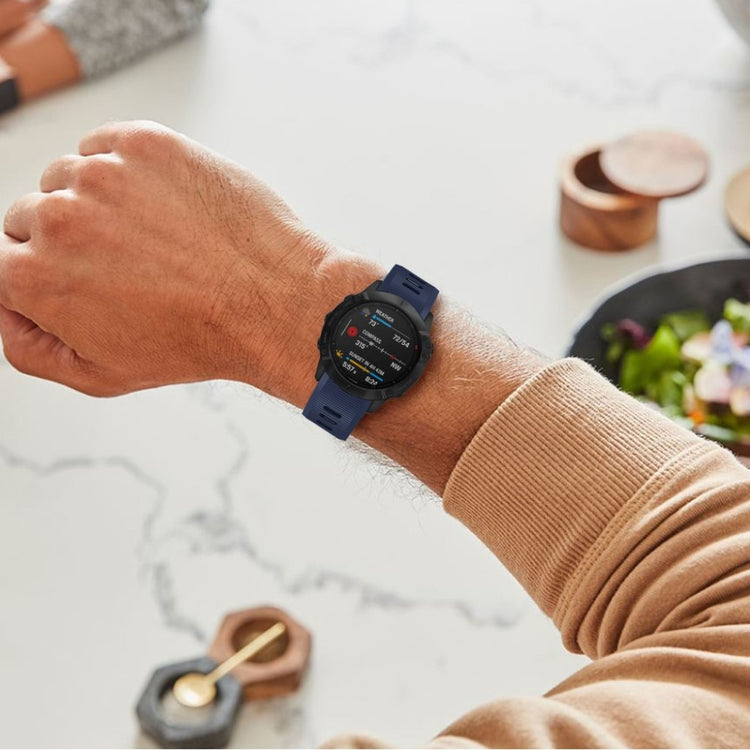 Sejt Garmin Fenix 6X Silikone Rem - Blå#serie_11
