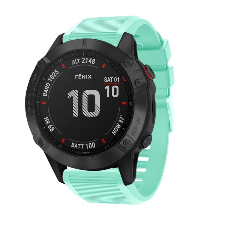 Sejt Garmin Fenix 6X Silikone Rem - Grøn#serie_8