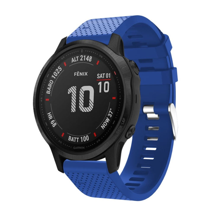 Helt vildt nydelig Garmin Fenix 6S Silikone Rem - Blå#serie_10