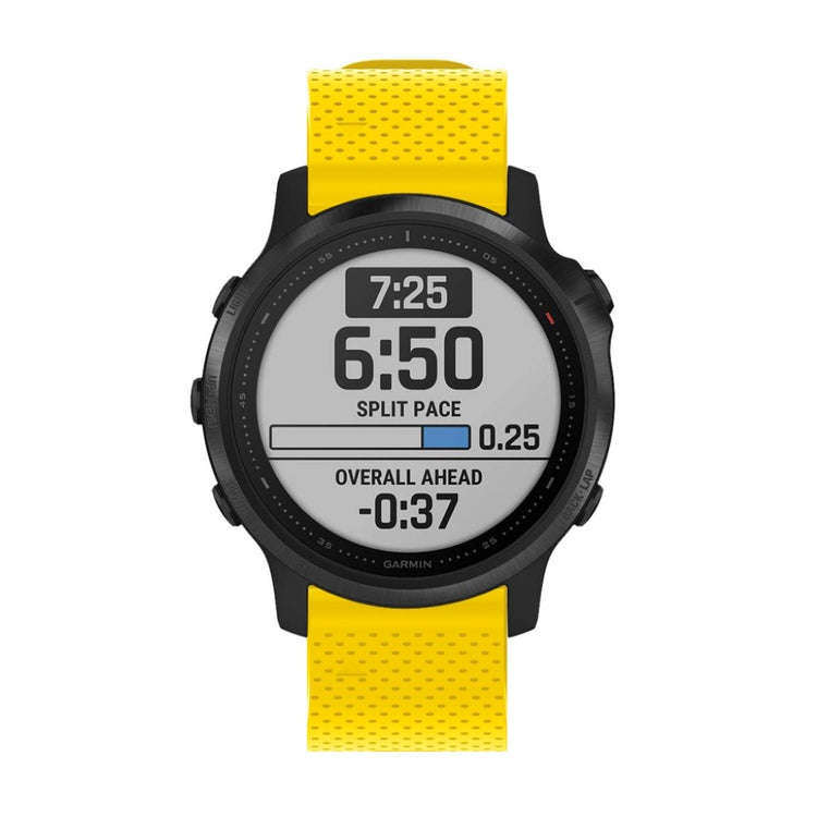Helt vildt nydelig Garmin Fenix 6S Silikone Rem - Gul#serie_6
