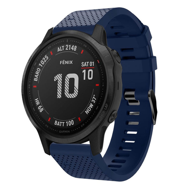 Helt vildt komfortabel Garmin Fenix 6S Silikone Rem - Blå#serie_11