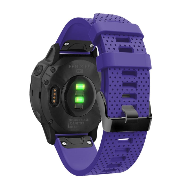 Helt vildt komfortabel Garmin Fenix 6S Silikone Rem - Lilla#serie_12