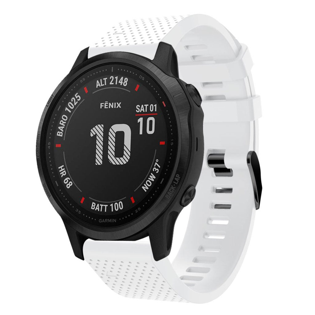 Helt vildt komfortabel Garmin Fenix 6S Silikone Rem - Hvid#serie_2