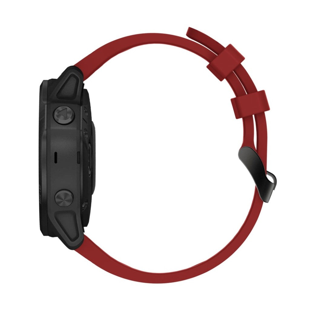 Helt vildt komfortabel Garmin Fenix 6S Silikone Rem - Rød#serie_4