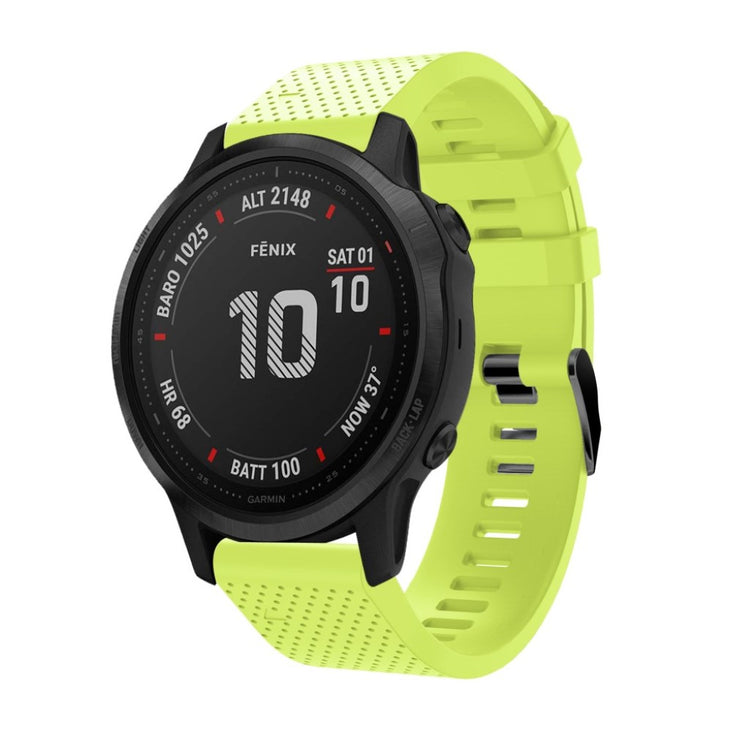 Helt vildt komfortabel Garmin Fenix 6S Silikone Rem - Grøn#serie_7