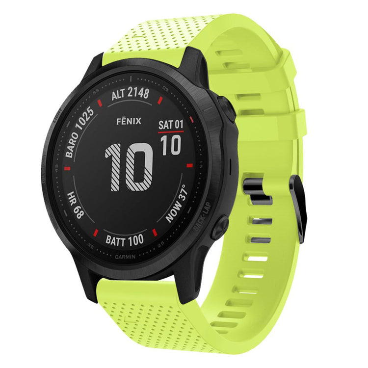 Helt vildt komfortabel Garmin Fenix 6S Silikone Rem - Grøn#serie_7