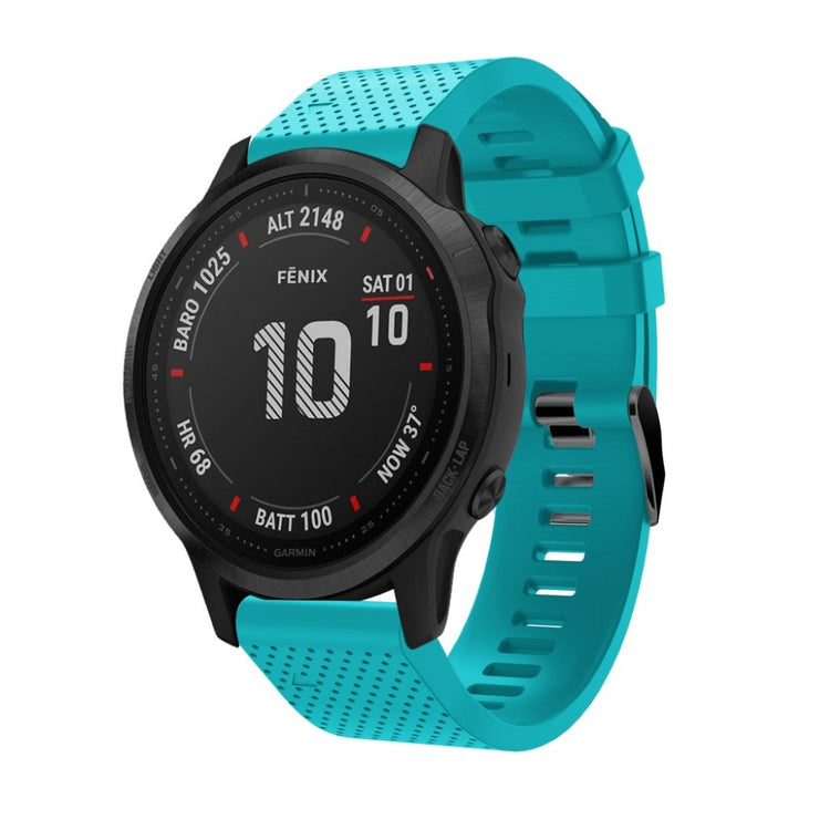 Helt vildt komfortabel Garmin Fenix 6S Silikone Rem - Grøn#serie_9