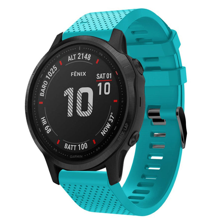 Helt vildt komfortabel Garmin Fenix 6S Silikone Rem - Grøn#serie_9