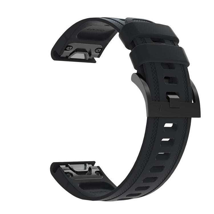 Smuk Garmin Fenix 6S Silikone Rem - Sort#serie_1