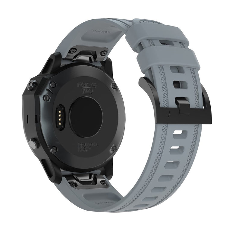 Smuk Garmin Fenix 6S Silikone Rem - Sølv#serie_3