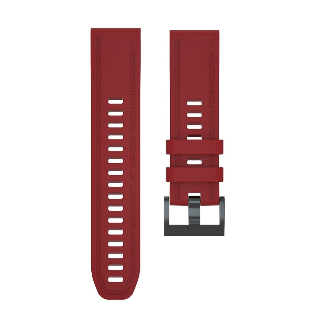 Smuk Garmin Fenix 6S Silikone Rem - Rød#serie_4