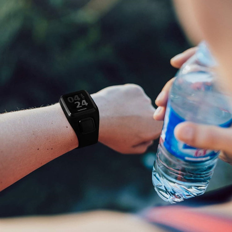 Smuk TomTom Runner 2 / TomTom Runner 3 Silikone Rem - Sort#serie_1