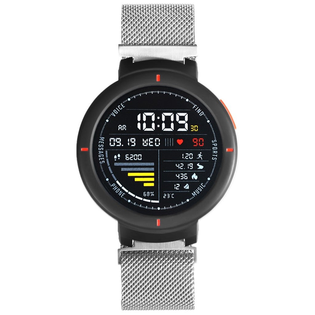 Super kønt Amazfit Verge 3 Metal Rem - Sølv#serie_2