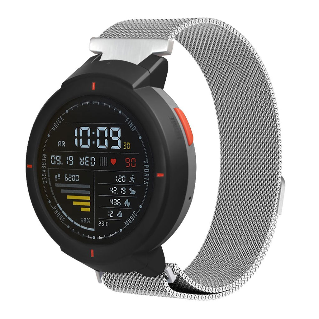 Super kønt Amazfit Verge 3 Metal Rem - Sølv#serie_2