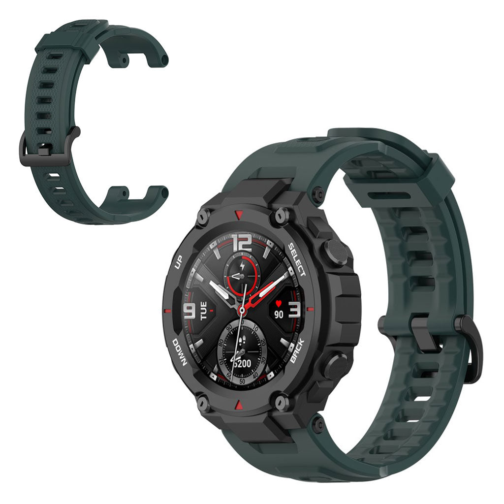 Meget komfortabel Amazfit T-Rex Silikone Rem - Grøn#serie_3