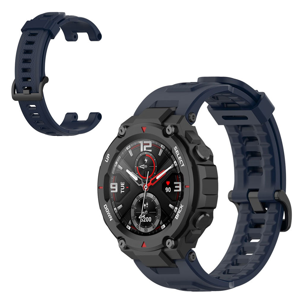Meget komfortabel Amazfit T-Rex Silikone Rem - Blå#serie_4
