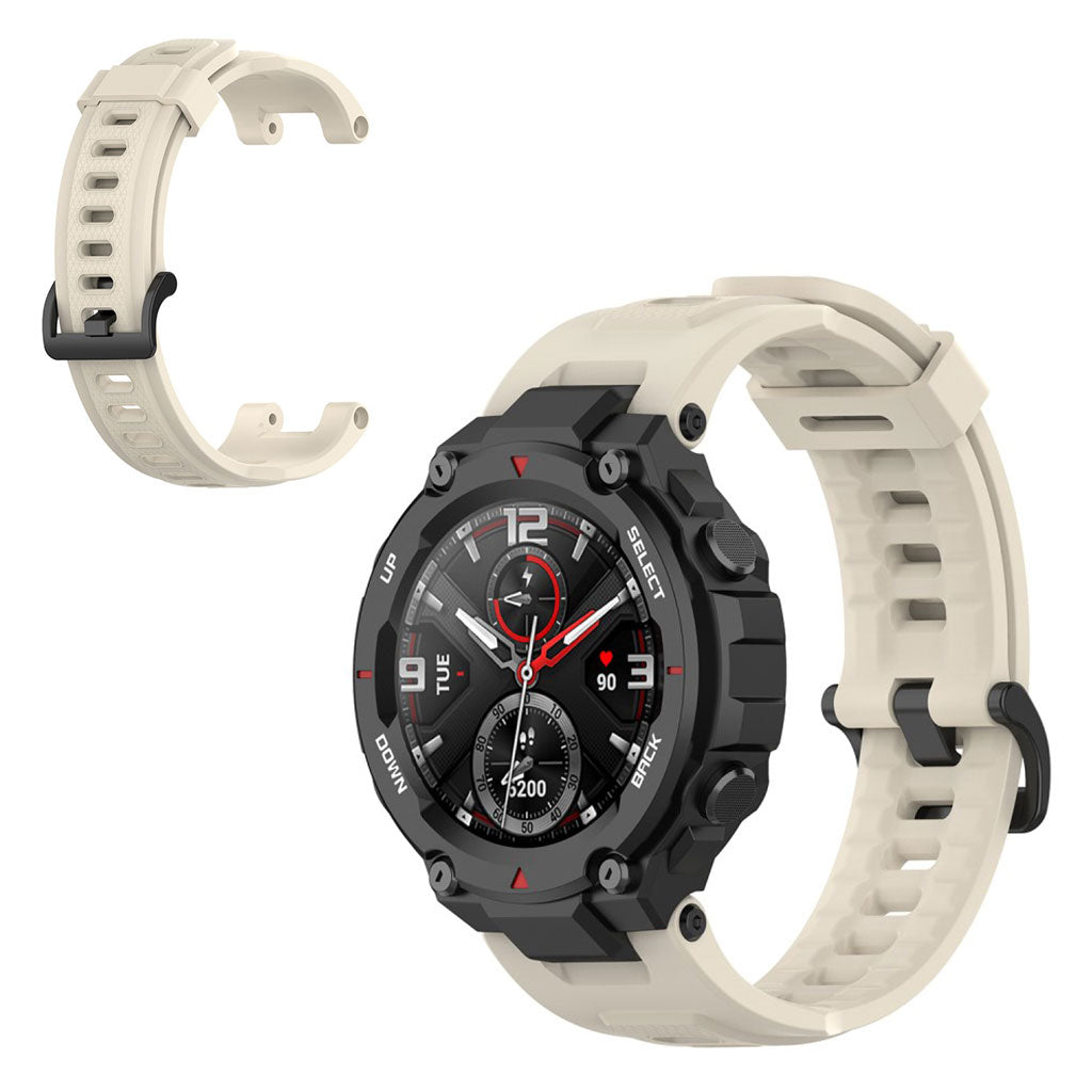 Meget komfortabel Amazfit T-Rex Silikone Rem - Beige#serie_5