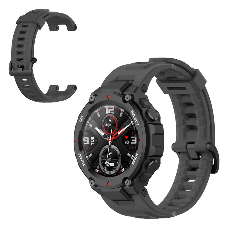 Meget komfortabel Amazfit T-Rex Silikone Rem - Sølv#serie_7