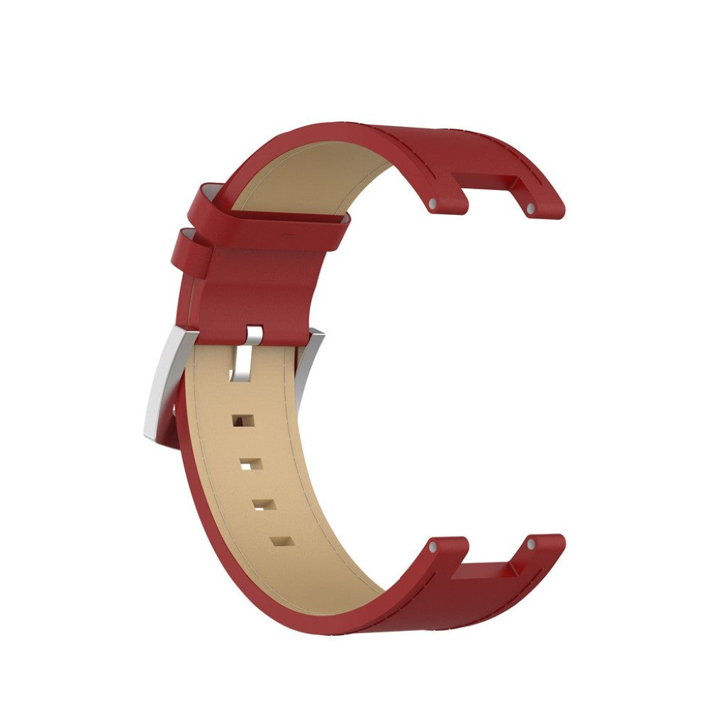 Udsøgt Amazfit T-Rex Ægte læder Rem - Rød#serie_2