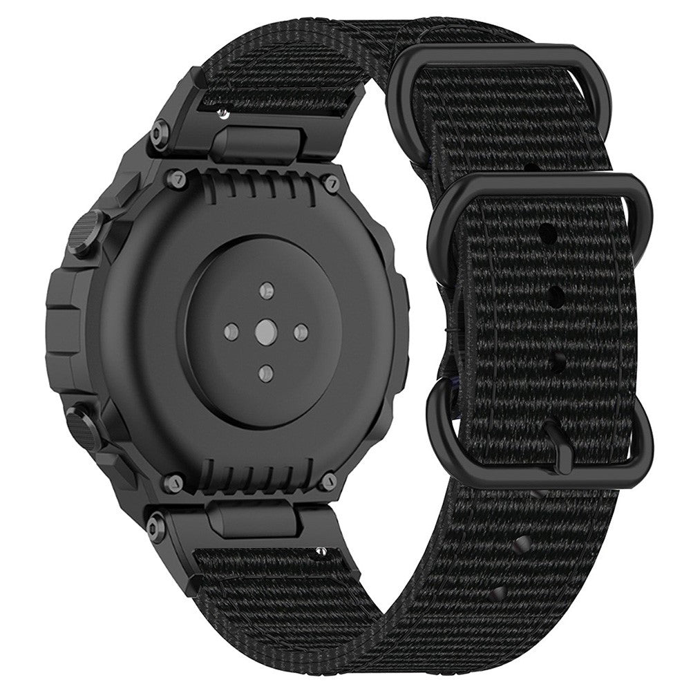 Meget nydelig Amazfit T-Rex Pro / Amazfit Ares Stof Urrem - Sort#serie_3