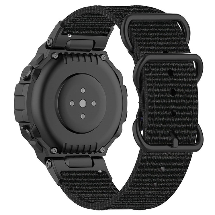 Meget nydelig Amazfit T-Rex Pro / Amazfit Ares Stof Urrem - Sort#serie_3