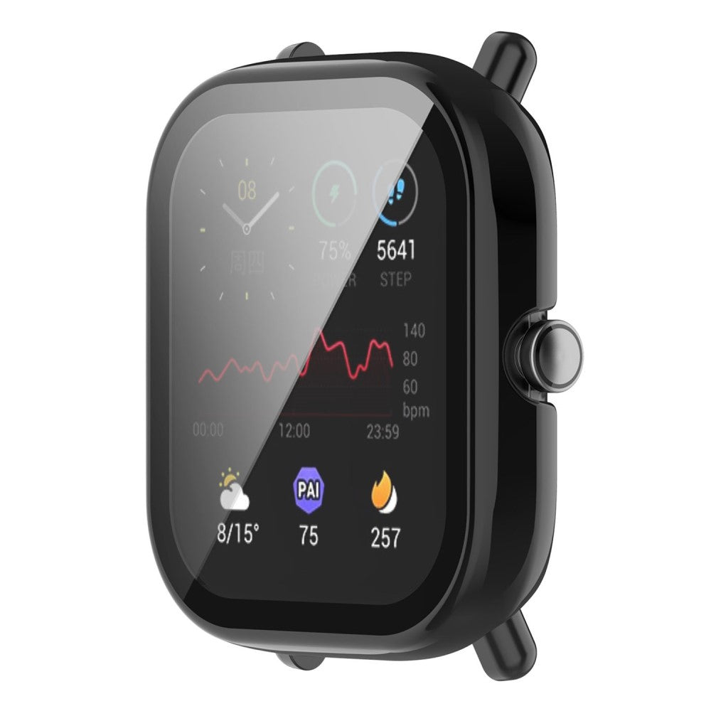 Godt Universal Amazfit Cover med Skรฆrmbeskytter i Plastik og Hรฆrdet Glas - Gennemsigtig#serie_1