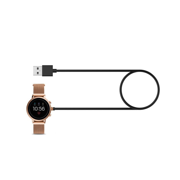 1m Universal Smartwatch USB Opladningskabel - Sort#serie_1