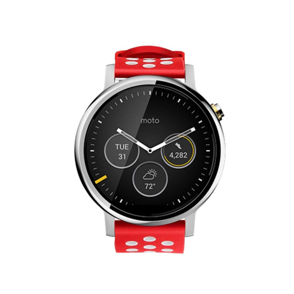 Meget hårdfør Universal Fossil Silikone Rem - Rød#serie_2