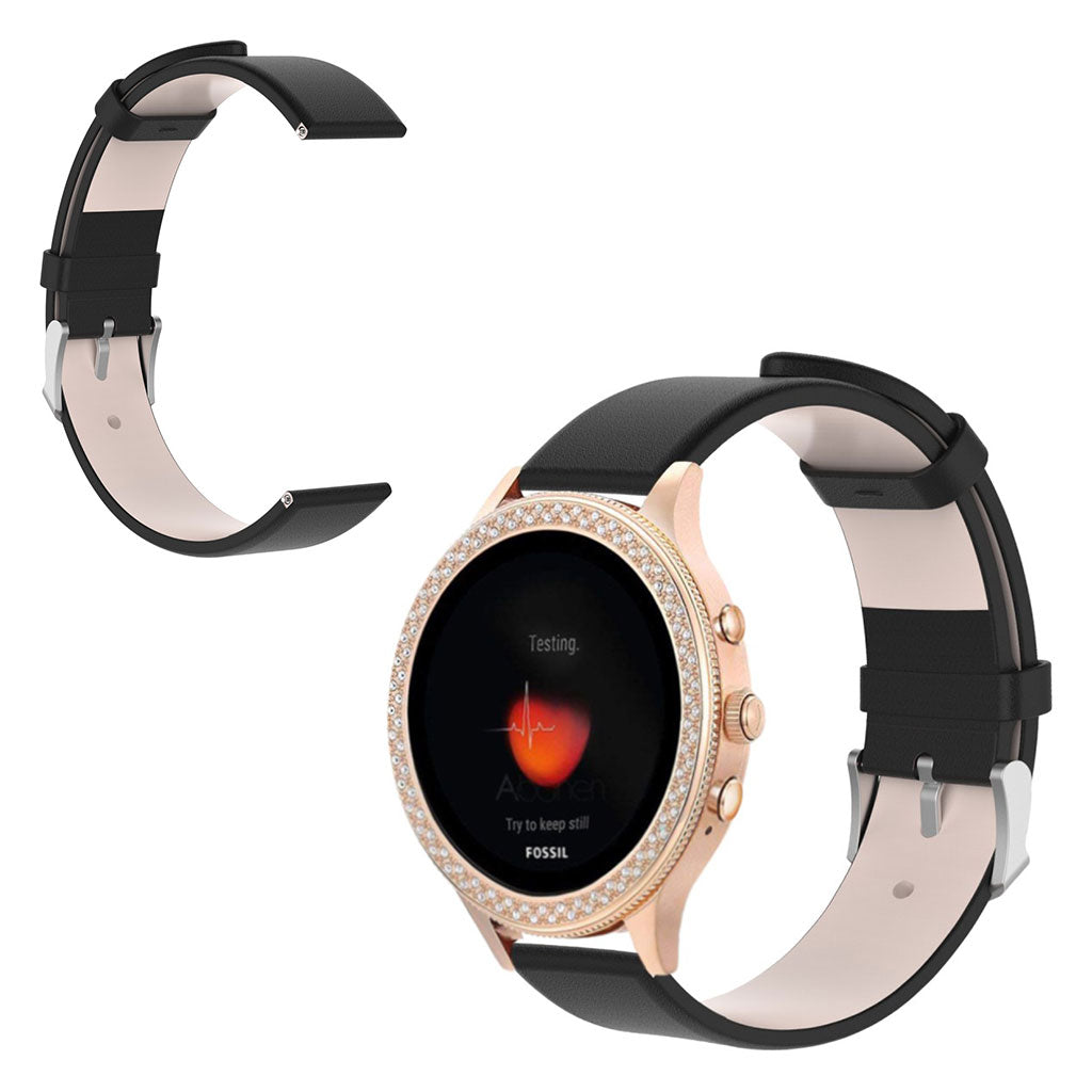 Rigtigt rart Fossil Gen 4 (40mm) รgte lรฆder Rem - Sort#serie_1
